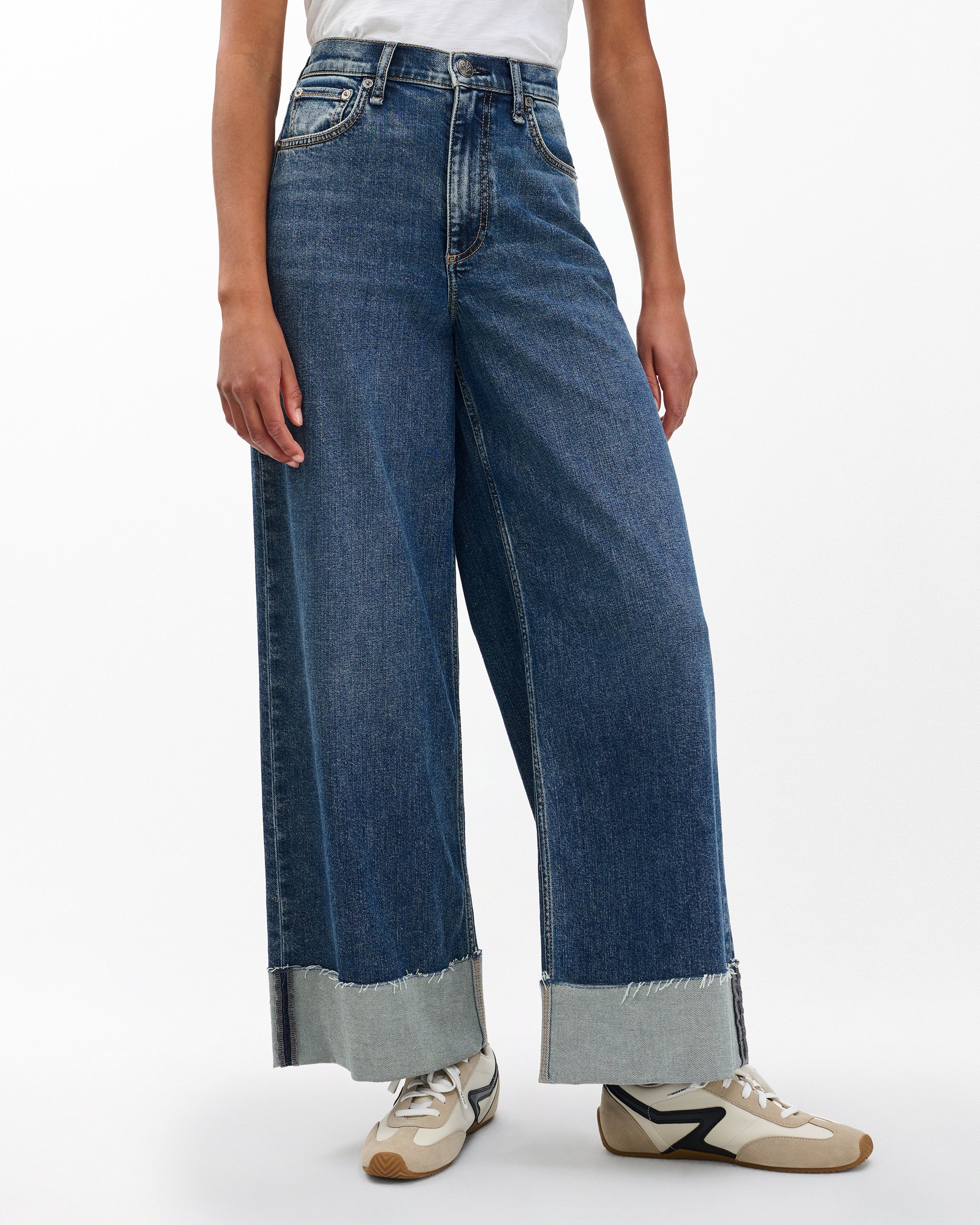 Sofie Cuffed Wide-Leg Jeans - Image 3