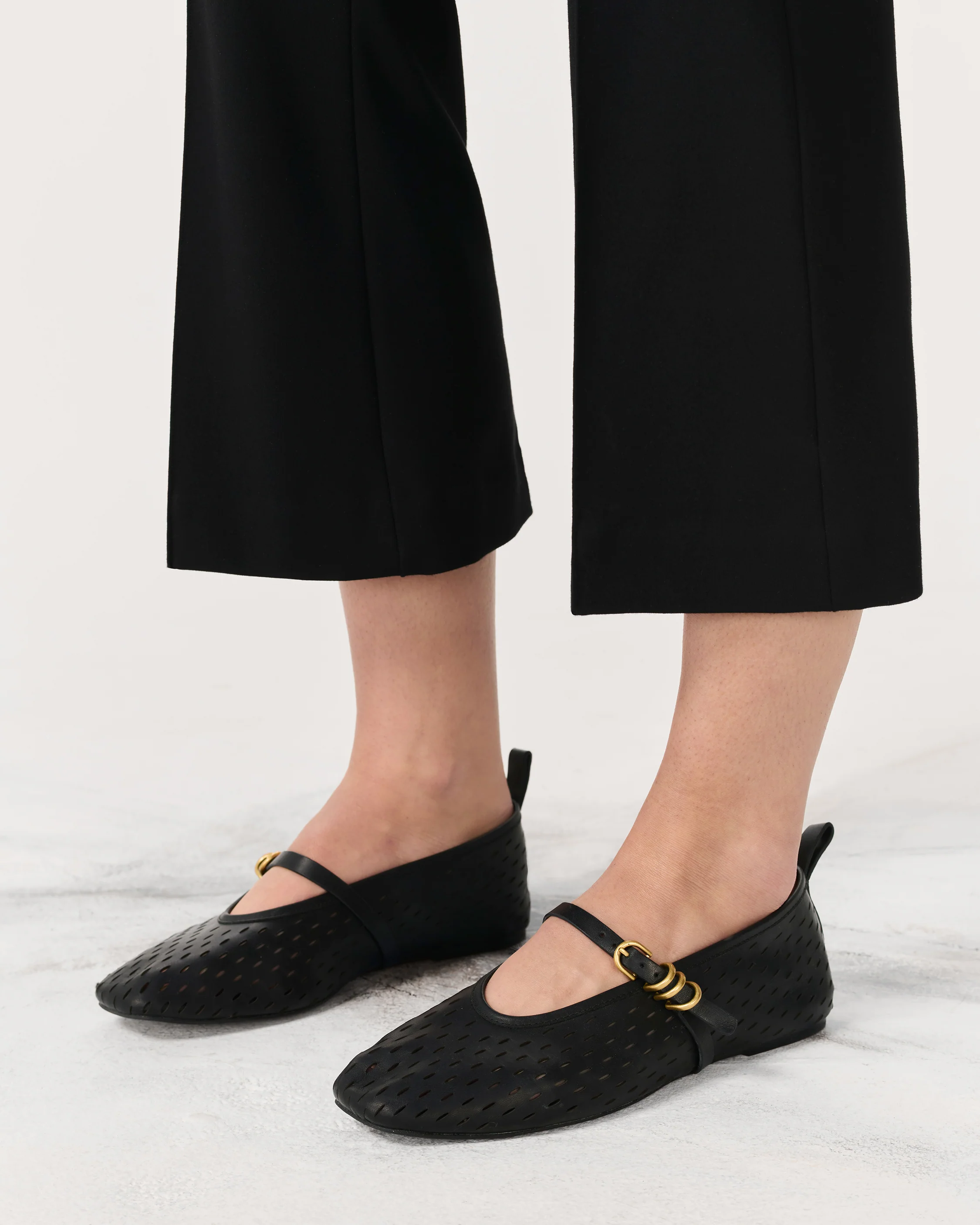 Spire Perforated Leather Mary Janes - Image 2