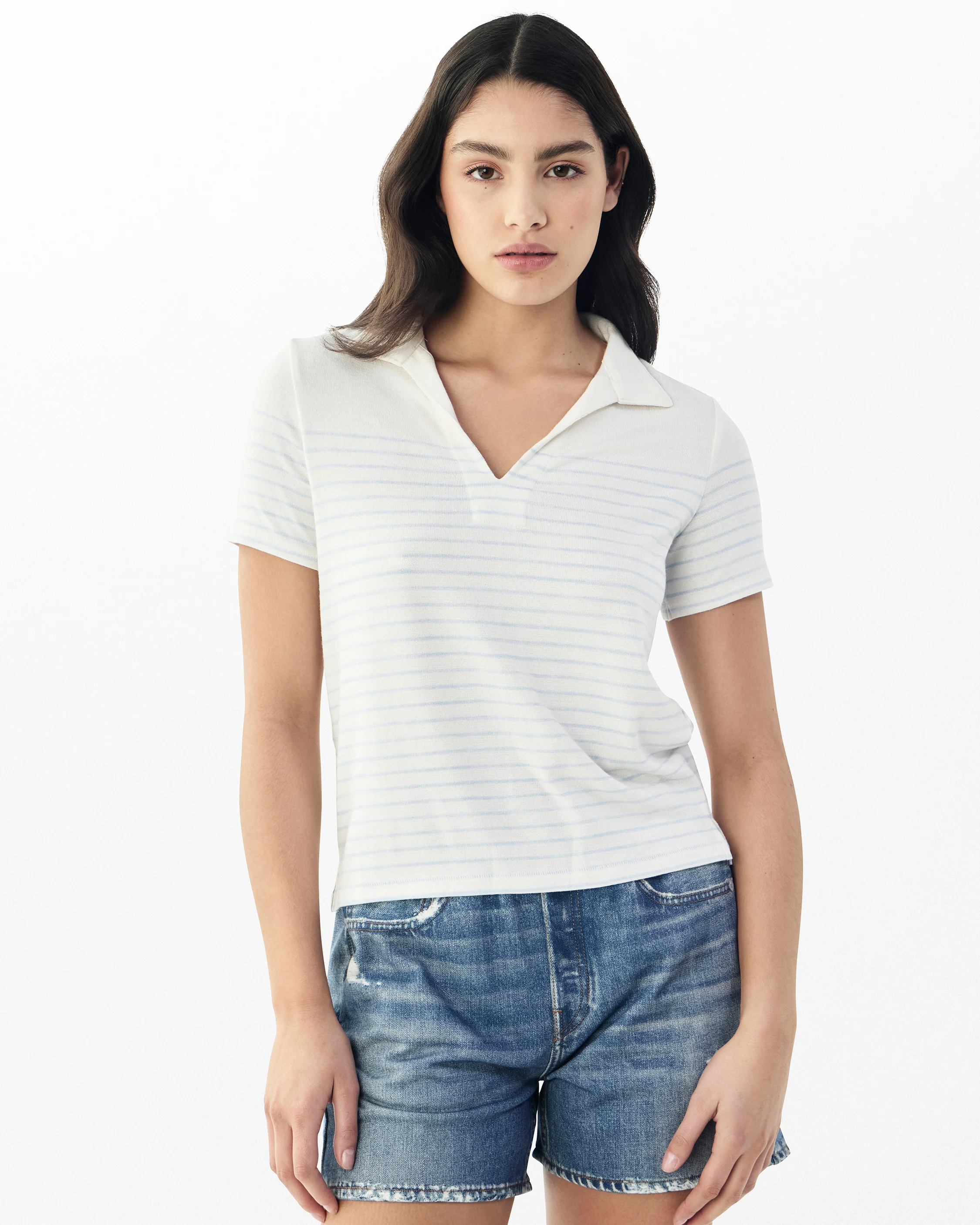 The Knit Stripe Polo