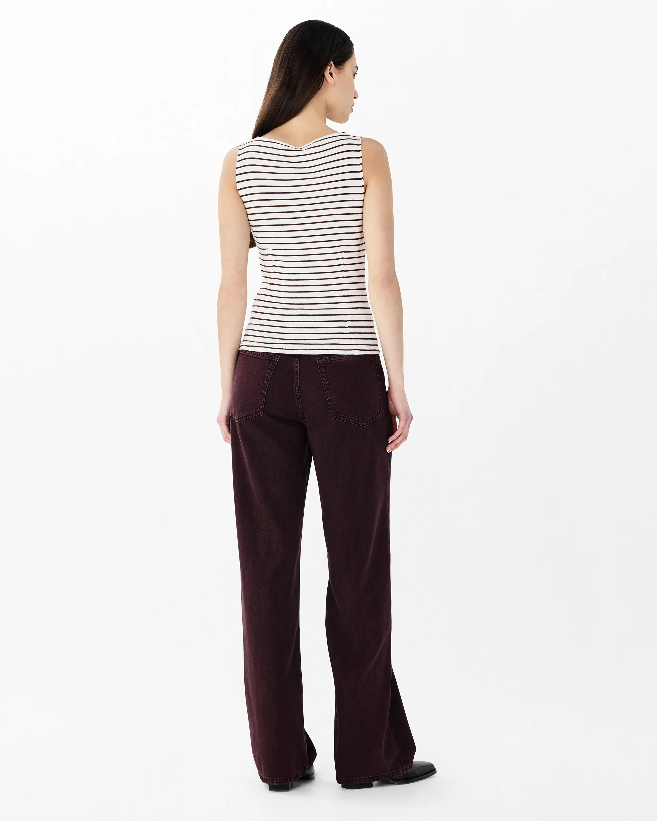 The Knit Striped Boatneck Vest - Image 5