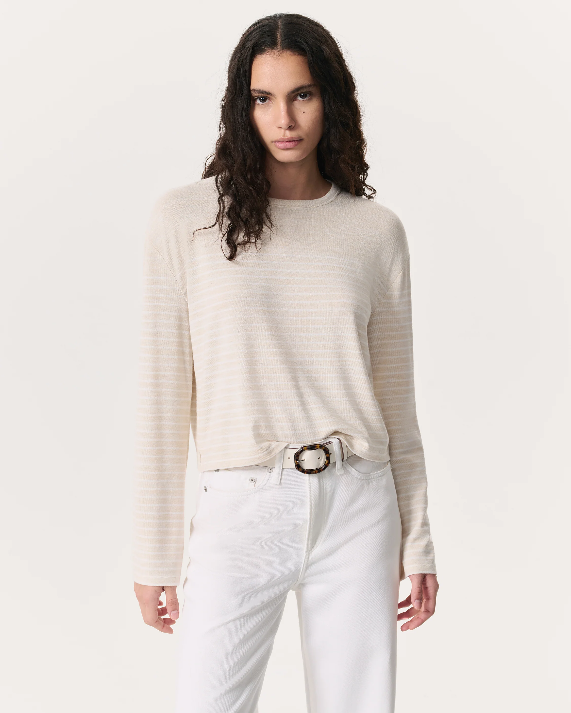 The Knit Striped Long Sleeve T-Shirt