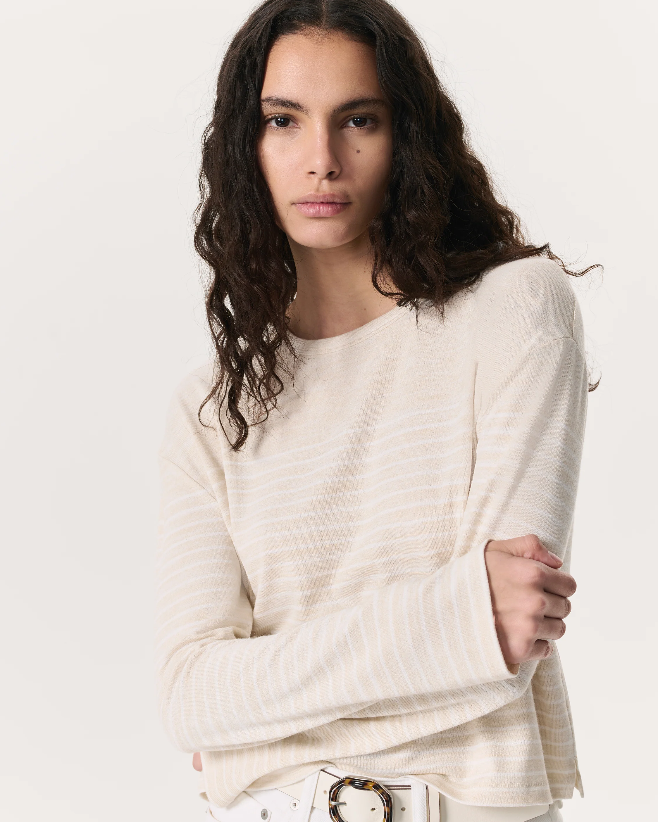 The Knit Striped Long Sleeve T-Shirt - Image 3