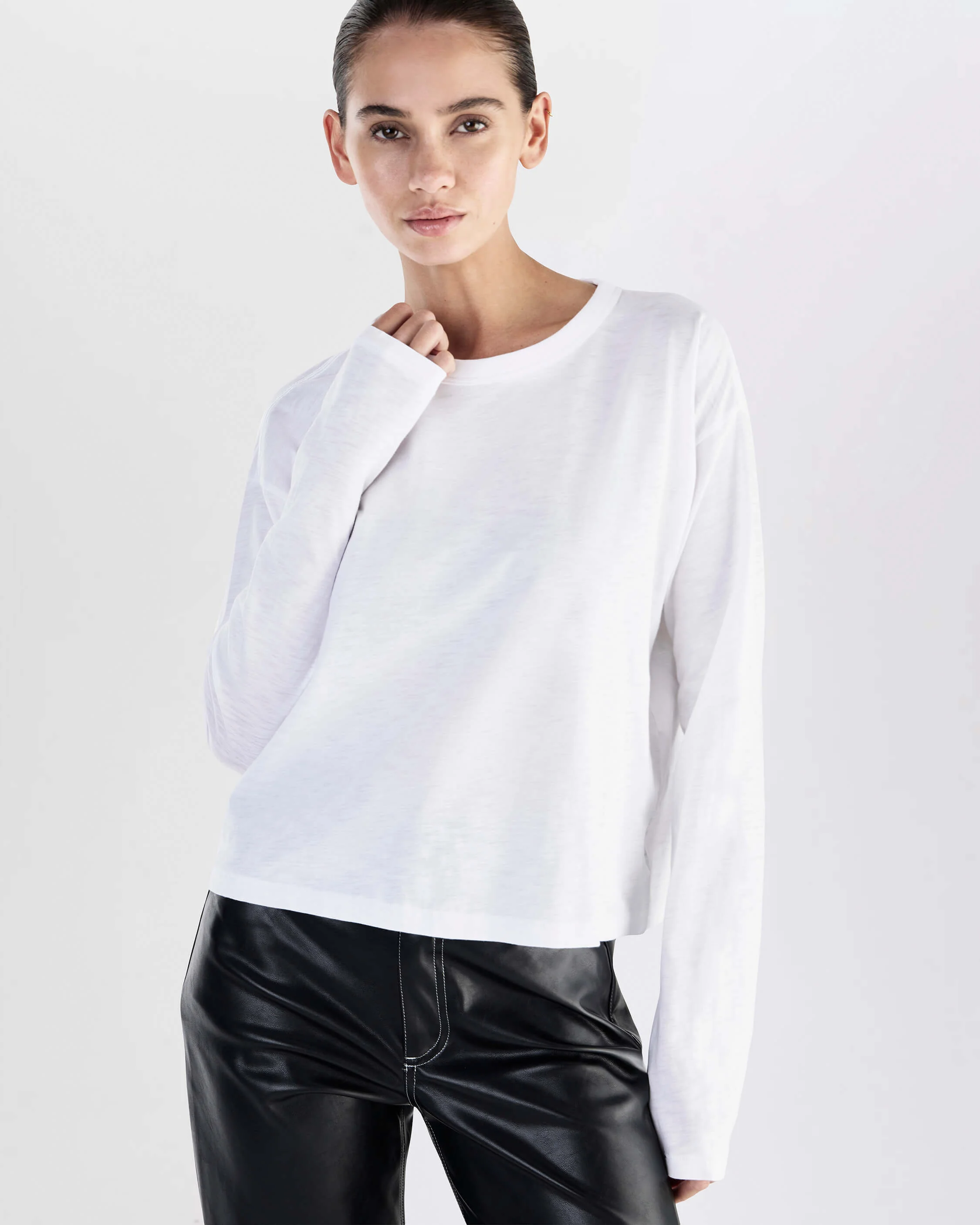 The Slub Cropped Long Sleeve