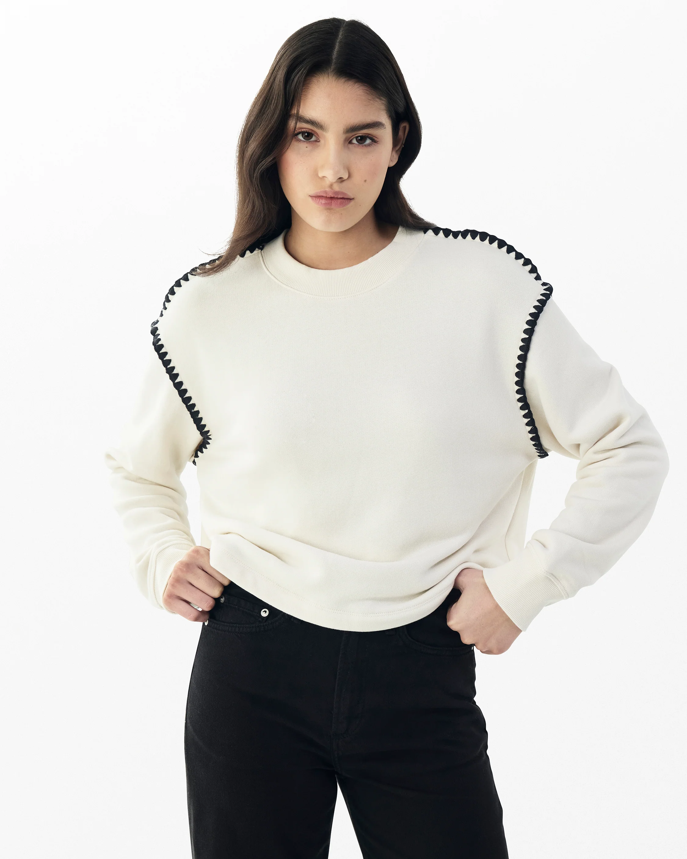 Vintage Terry Blanket Stitch Pullover