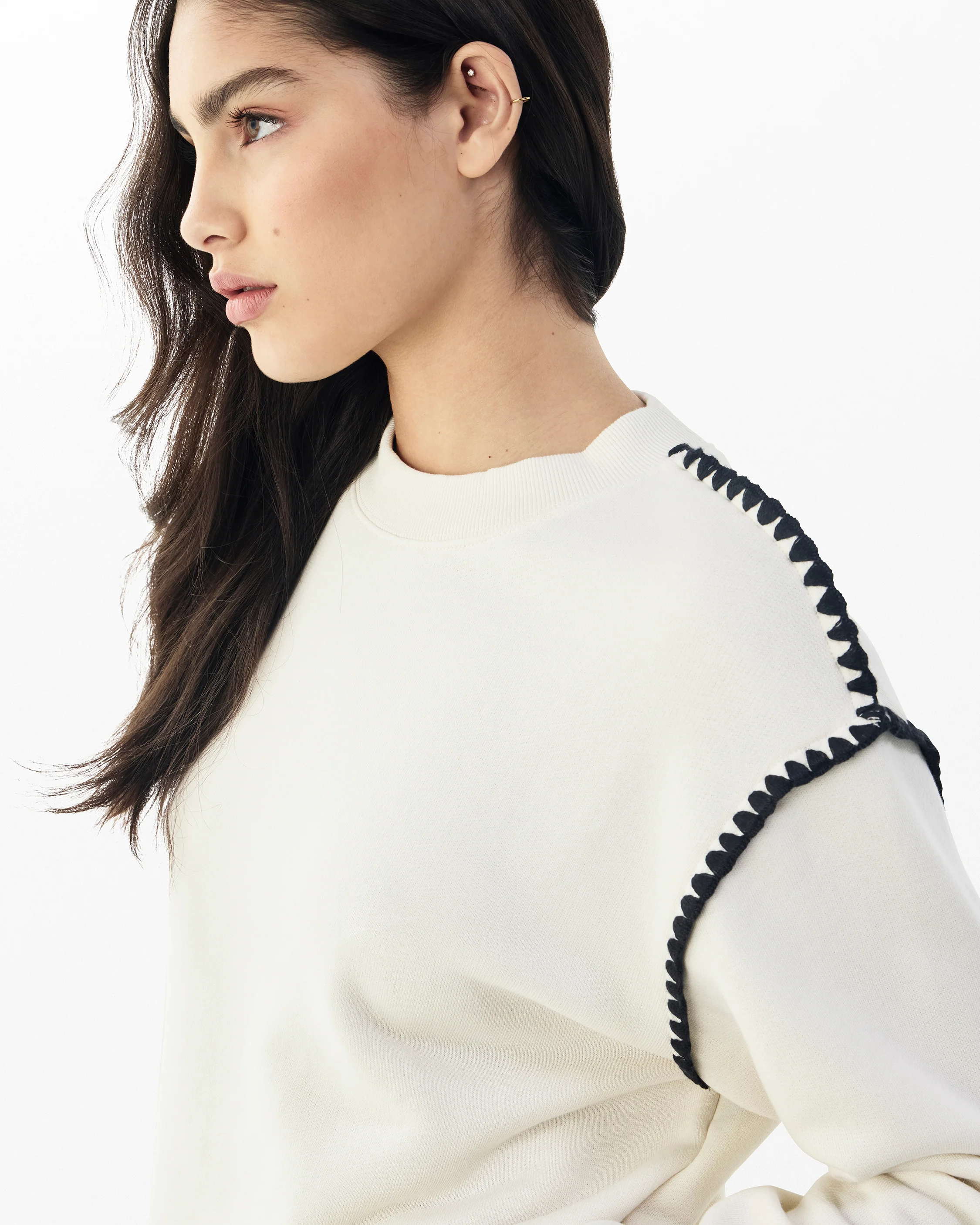 Vintage Terry Blanket Stitch Pullover - Image 3