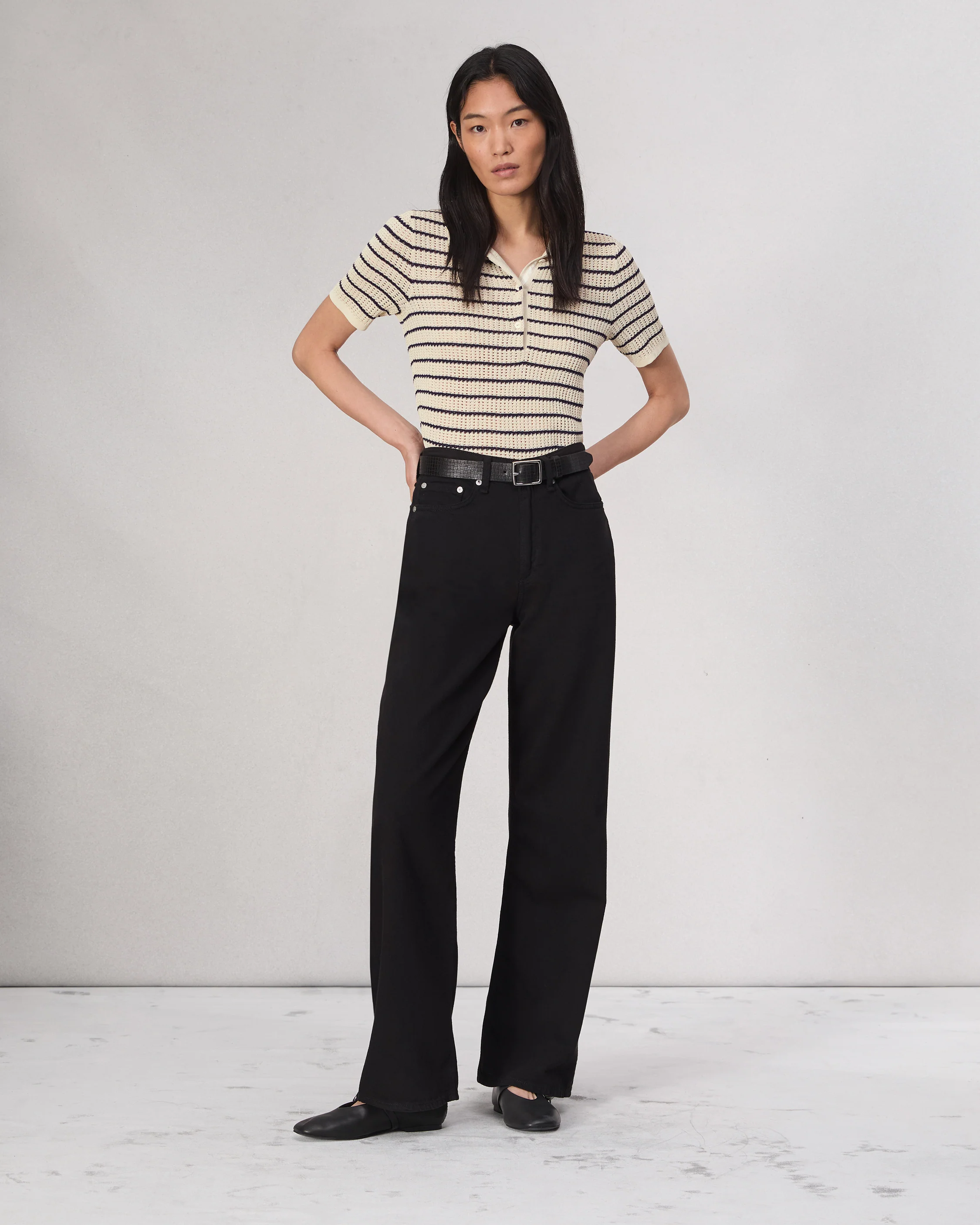 Viola Striped Cotton Polo - Image 3