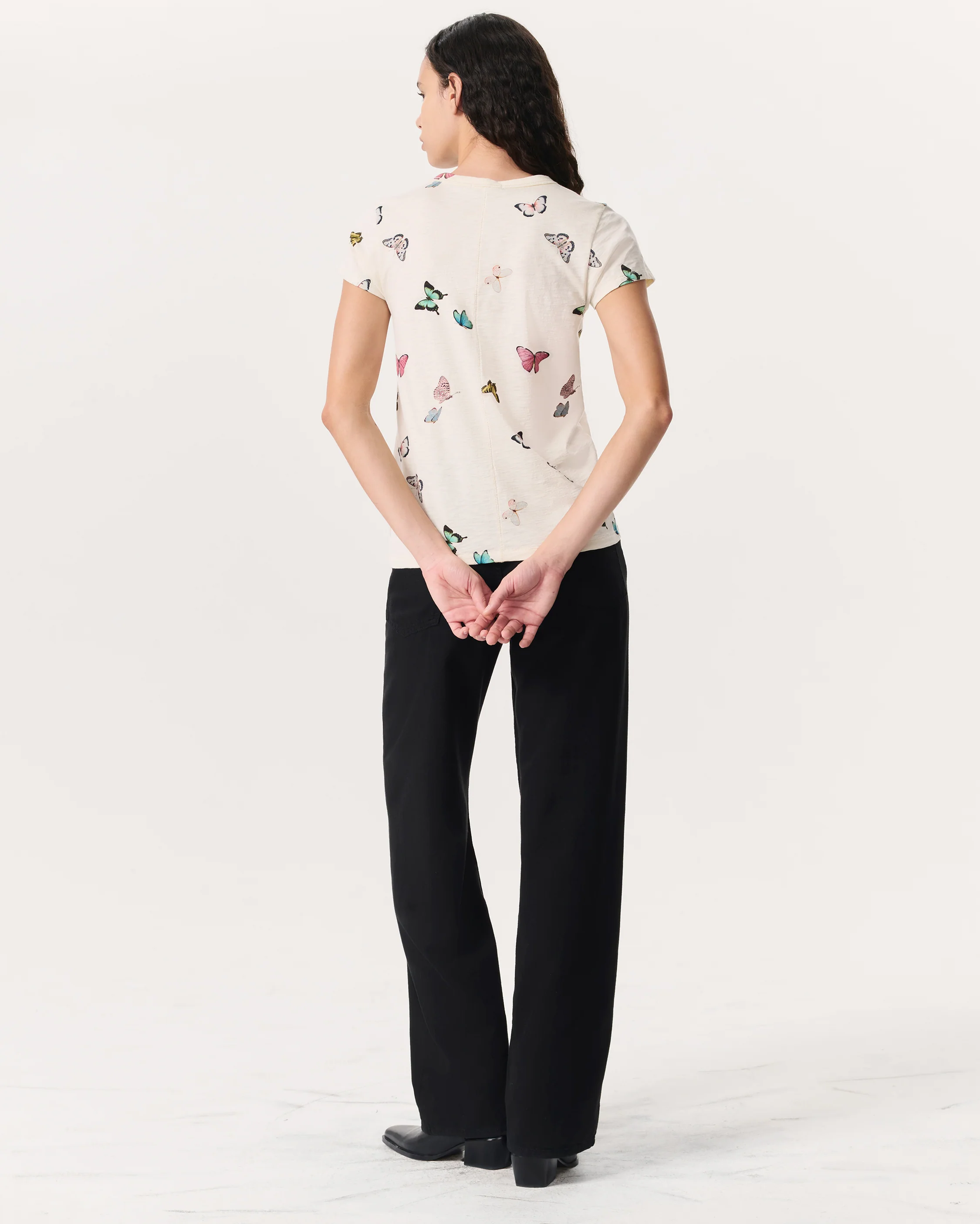 Butterfly Printed Cotton T-Shirt - Image 5