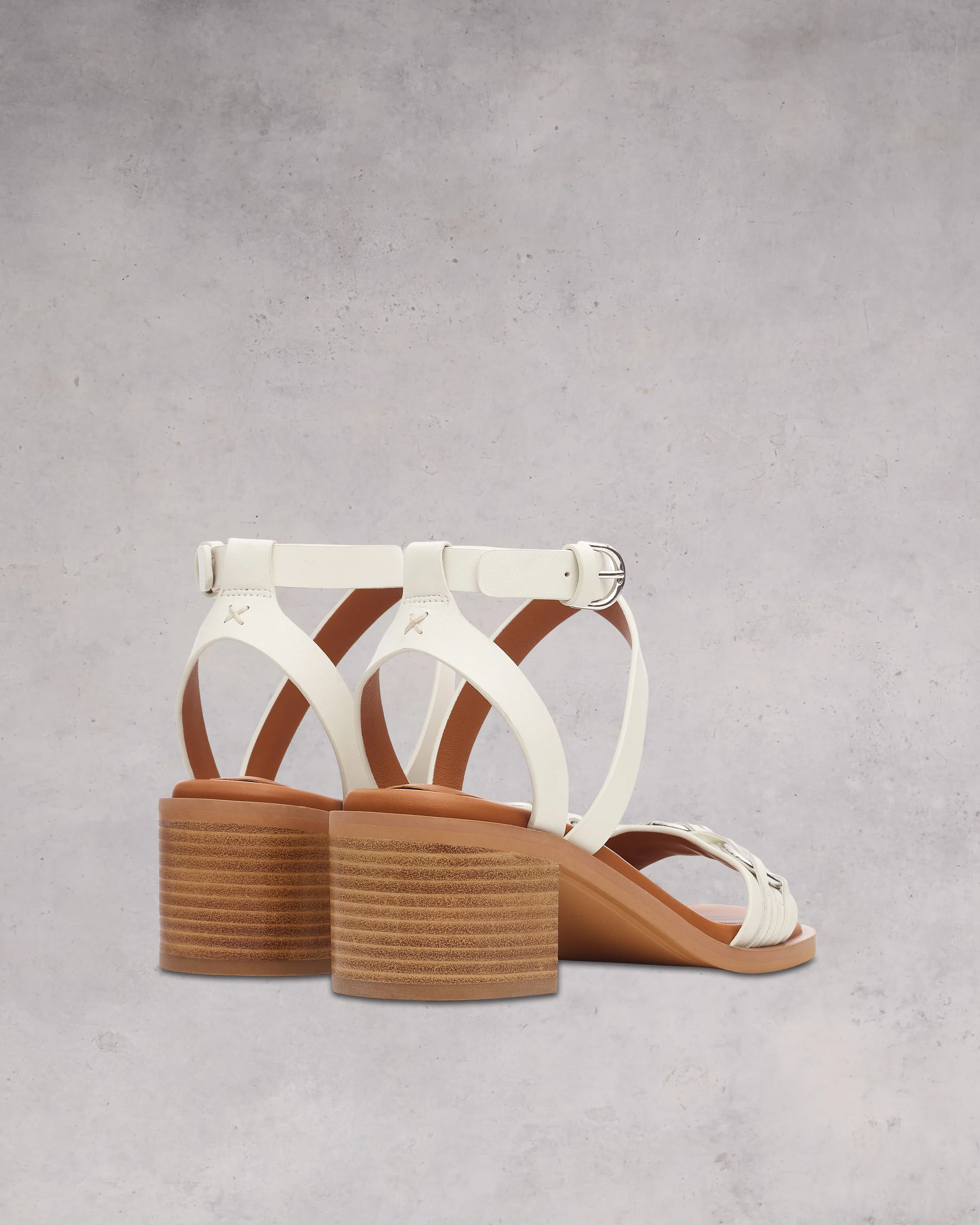 Geo Leather Block Heel - Image 3
