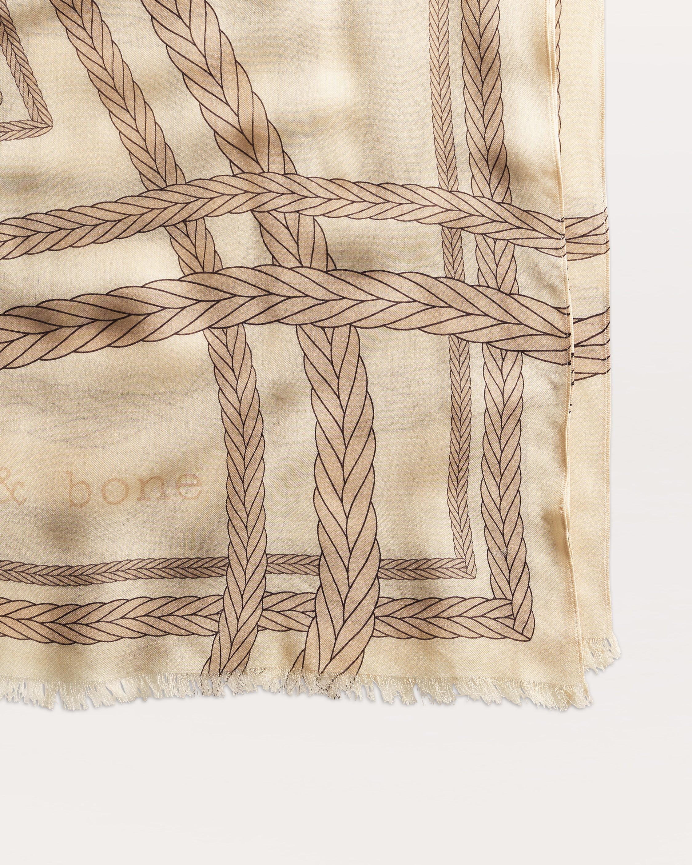 Braid-Print Modal-Cashmere Scarf - Image 2