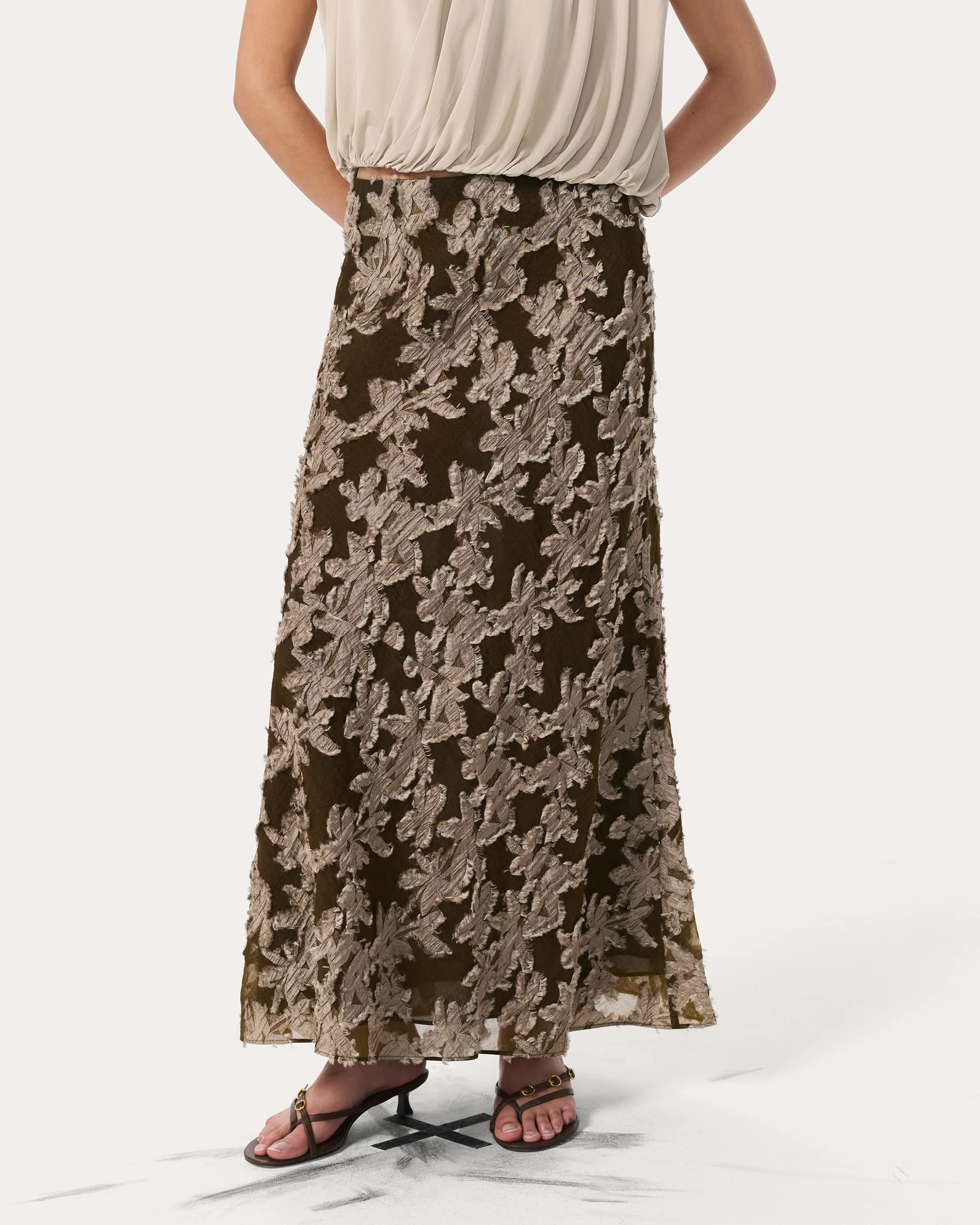 Wren Fil Coupé Maxi Skirt - Image 4
