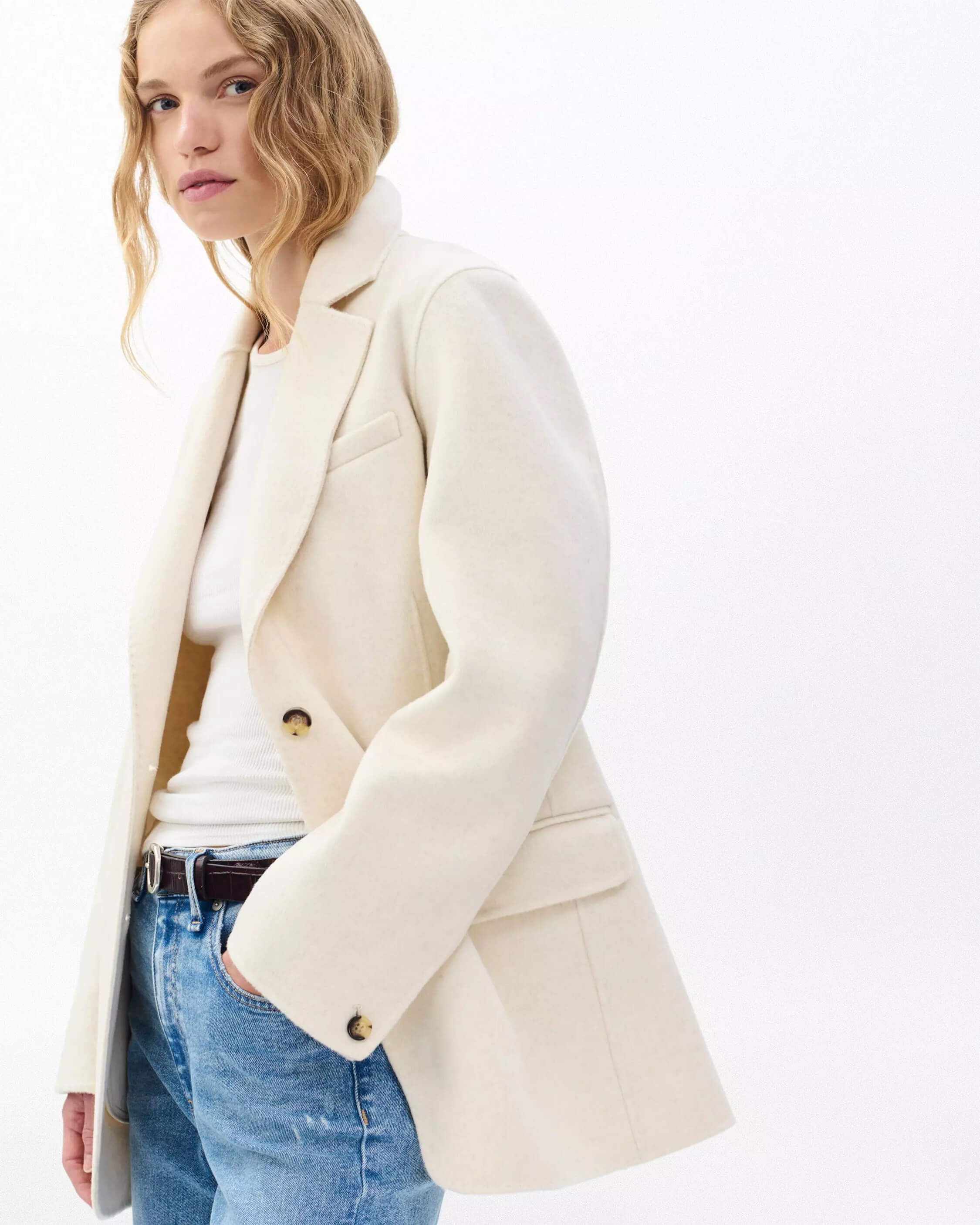 Zoe Double-Face Wool Blazer - Image 4